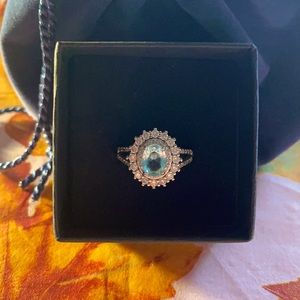 Blue topaz ring